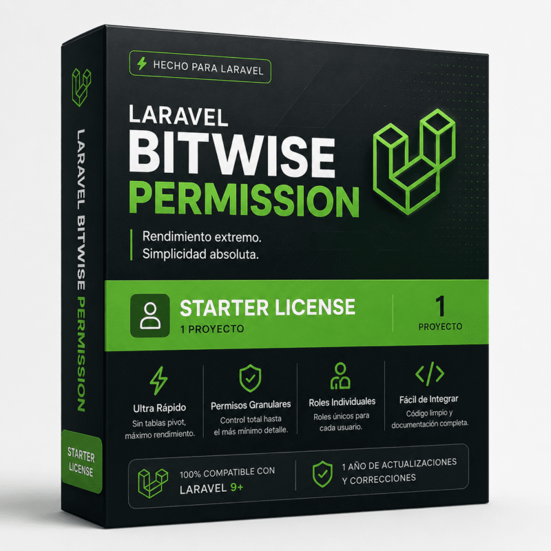 Laravel Bitwise Permission – Starter License