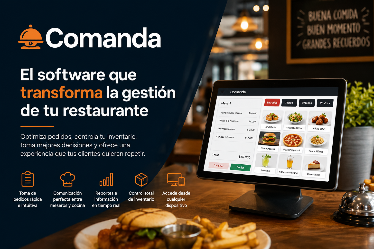 Comanda: El software que ayuda a tu restaurante a vender más, cometer menos errores y ofrecer un mejor servicio