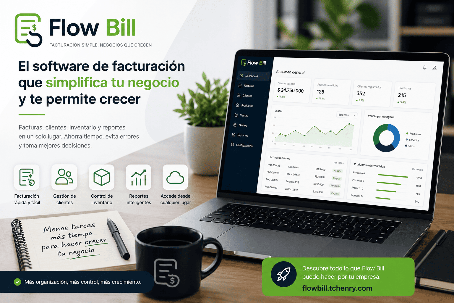 Flow Bill: El software de facturación que simplifica tu negocio y te permite concentrarte en crecer
